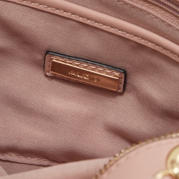 ALDO QUILTED LIGHT PINK / NUDE DOROLORA CROSSBODY - Picture 4 of 4